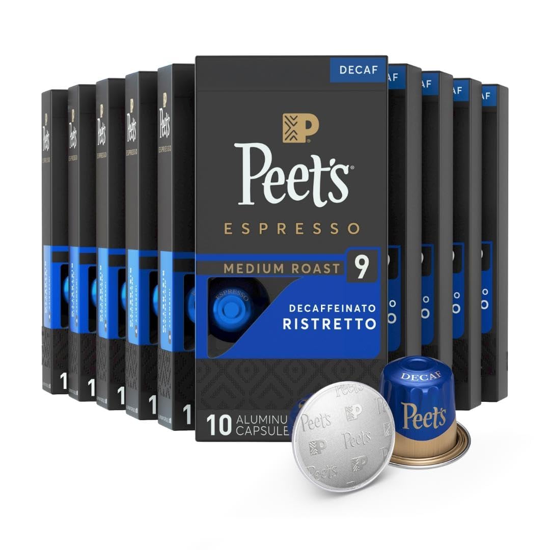 Peet's Coffee Decaf Espresso Capsules (10 x 10 capsules)
