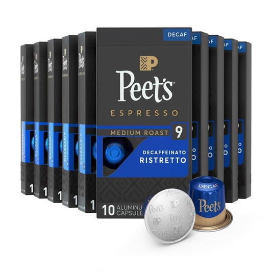 Peet's Coffee Decaf Espresso Capsules (10 x 10 capsules)